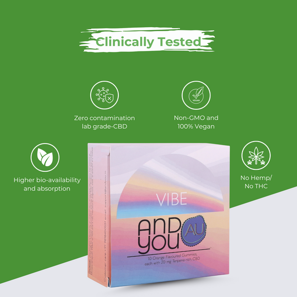 Vibe&U Mood Uplift Gummies (200mg CBD)