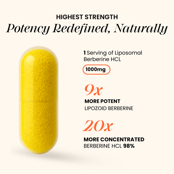 Liposomal Berberine 98% HCl+  High-Absorption Formula for Blood Sugar, Weight and Hormonal Balance
